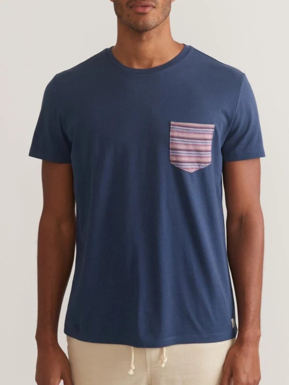Marine Layer Vintage Indigo Printed Pop Contrast Pocket Tee/18413